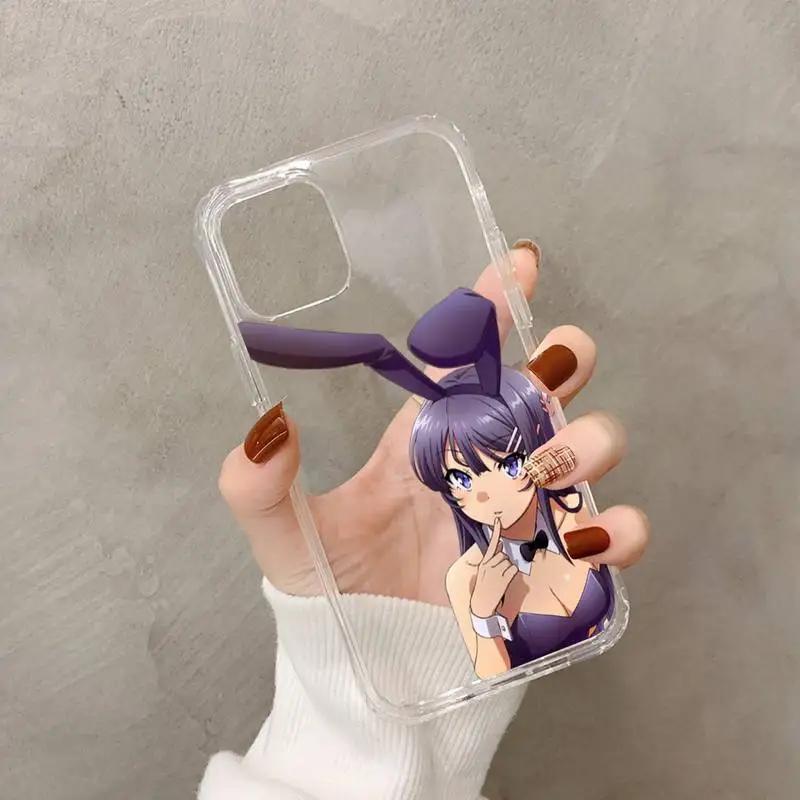 Anime Mai Sakurajima Phone Case for iPhone 11 12 13 mini pro XS MAX 8 7 6 6S Plus X 5S SE 2020 XR case