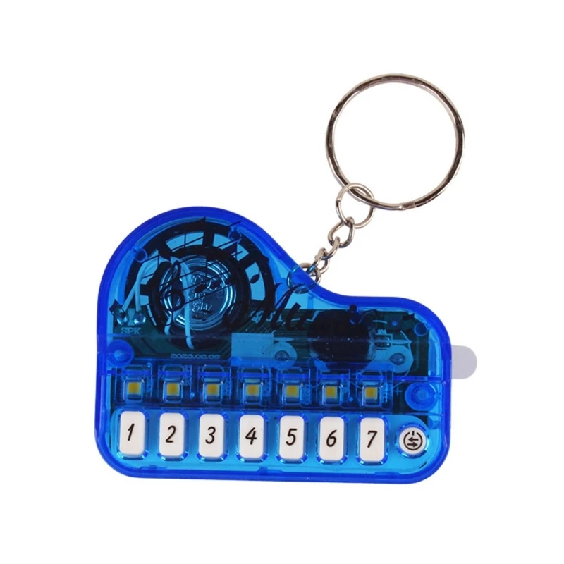 Mini Electronic Piano Keychain Portable Music Instrument with LED Lights Suitable for Beginners & Music Aficionados