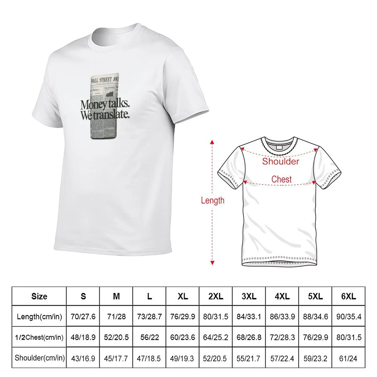 New Wall Street Journal Vintage T-Shirt vintage t shirt black t shirts summer top fitted t shirts for men