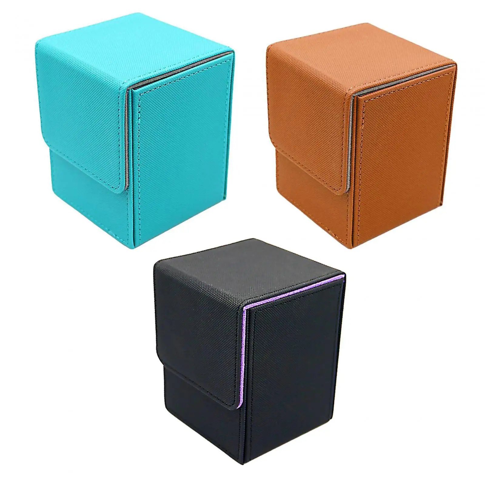 Trading Card Deck Case, PU Leather Container Organizer , Holds 100+ Card Holder