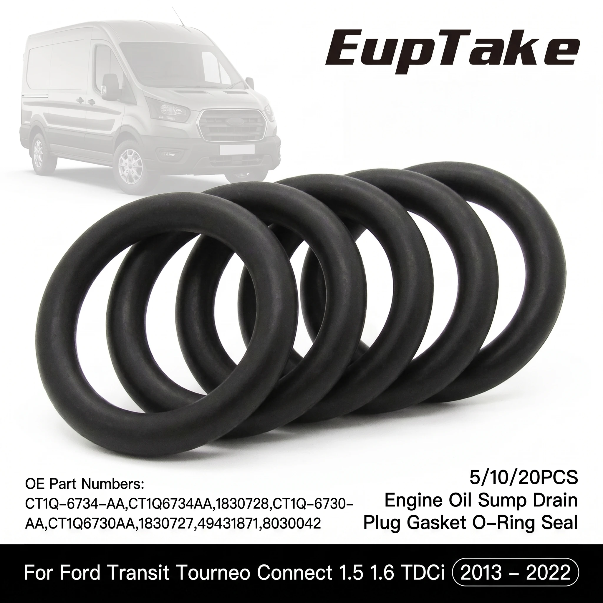 Engine Oil Sump Drain Plug Gasket O-Ring Seal for Ford Transit Tourneo Connect 1.5 1.6 TDCi CT1Q6734AA CT1Q-6734-AA 1830728