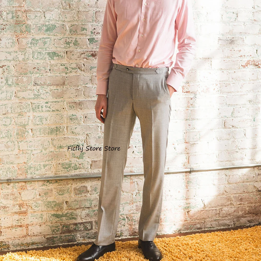 

Классические деловые брюки для мужчин, однотонные брюки, мужские брюки пошиття, официальная офисная одежда, прямая посадка, повседневная работа