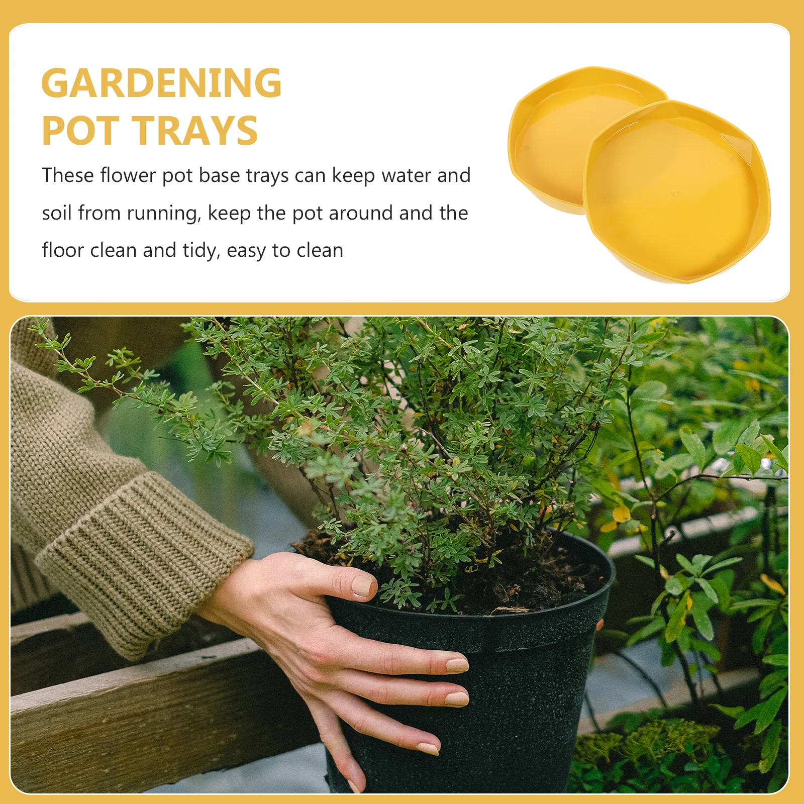 

5Pcs Flowerpot Water Tray Thickened Plant Pot Base for Home Balcony Gardening Bonsai Protection Waterproof Soil Catcher Tray