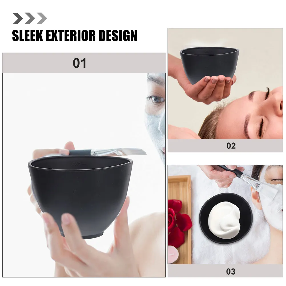 4Pcs Silicone Mask Mixing Bowl Set Facial Mask Making Tool for DIY Beauty Salon Spa Supplies Modern Sleek Design 250Ml