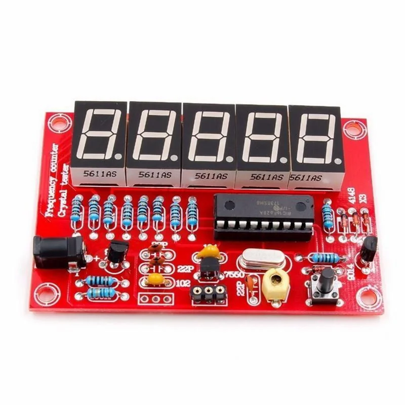 

Durable-DIY Digital LED Frequency Counter 1Hz-50Mhz Crystal Oscillator Meter Tester Kit With Five-Digit Digital Tube Display,DIY