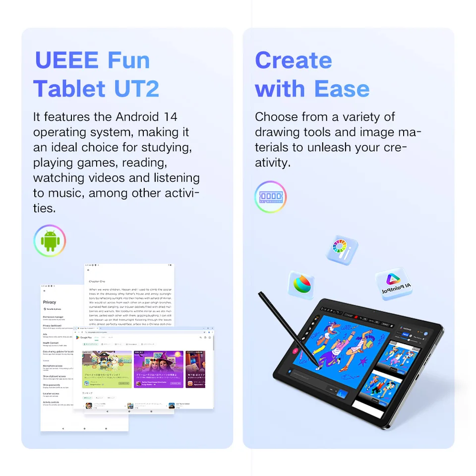 UGEE UT2 divertido dibujo Pad 6GB + 128GB pantalla completamente