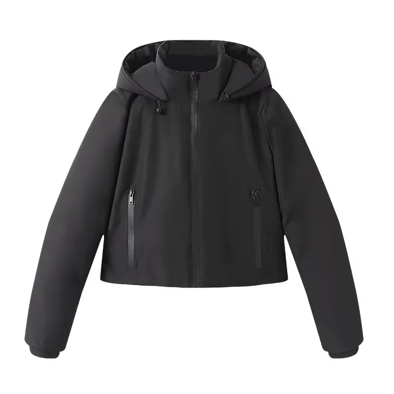 With Hoodies Jackets Winter Women's Coat Hoody Outwear Black Thick Warm Long Sleeve Coat 2024 inszart Elegant Fashion Woman Coat