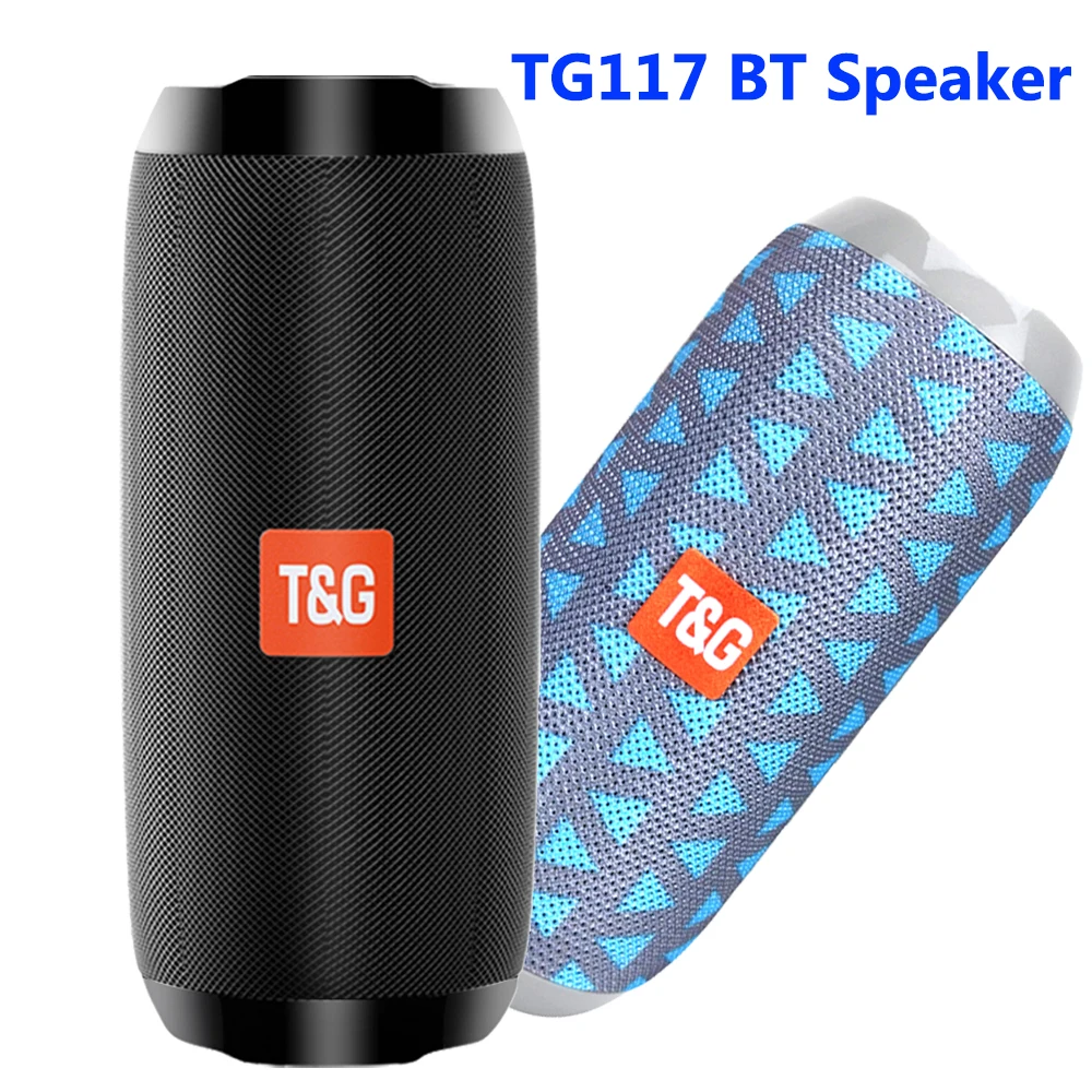 TG117 10W Bluetooth Speaker Portable Outdoor HIFI Column Stereo Loudspeaker 1200mAh Wireless Handsfree Waterproof Sound Player