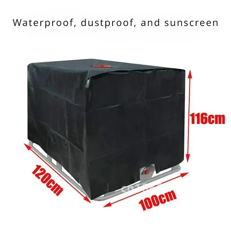 Cubierta de cubo IBC Ton para exteriores, cubierta de tanque de agua de 1000L, aislamiento térmico, cubierta protectora de cubo impermeable y a prueba de polvo de fábrica