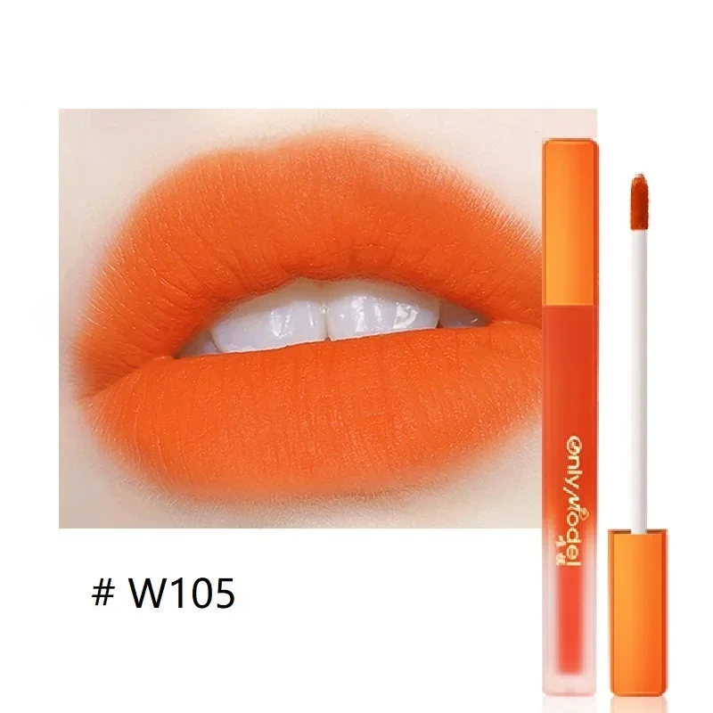 Orange Lipstick Waterproof Long Lasting Matte Lipsticks Resistant Lip Stick Velvet Lip Tint Women Cosmetic Sexy Lip Glaze Makeup