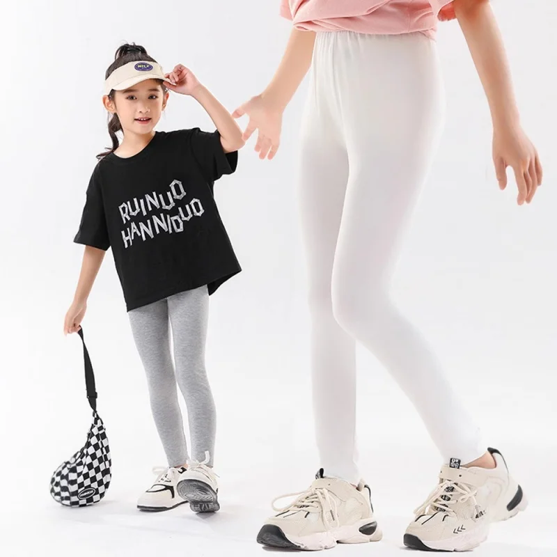 Leggings para niñas, pantalones de tiburón grandes para niñas pequeñas de verano, pantalones de Barbie de Yoga nuevos de Modal para niños
