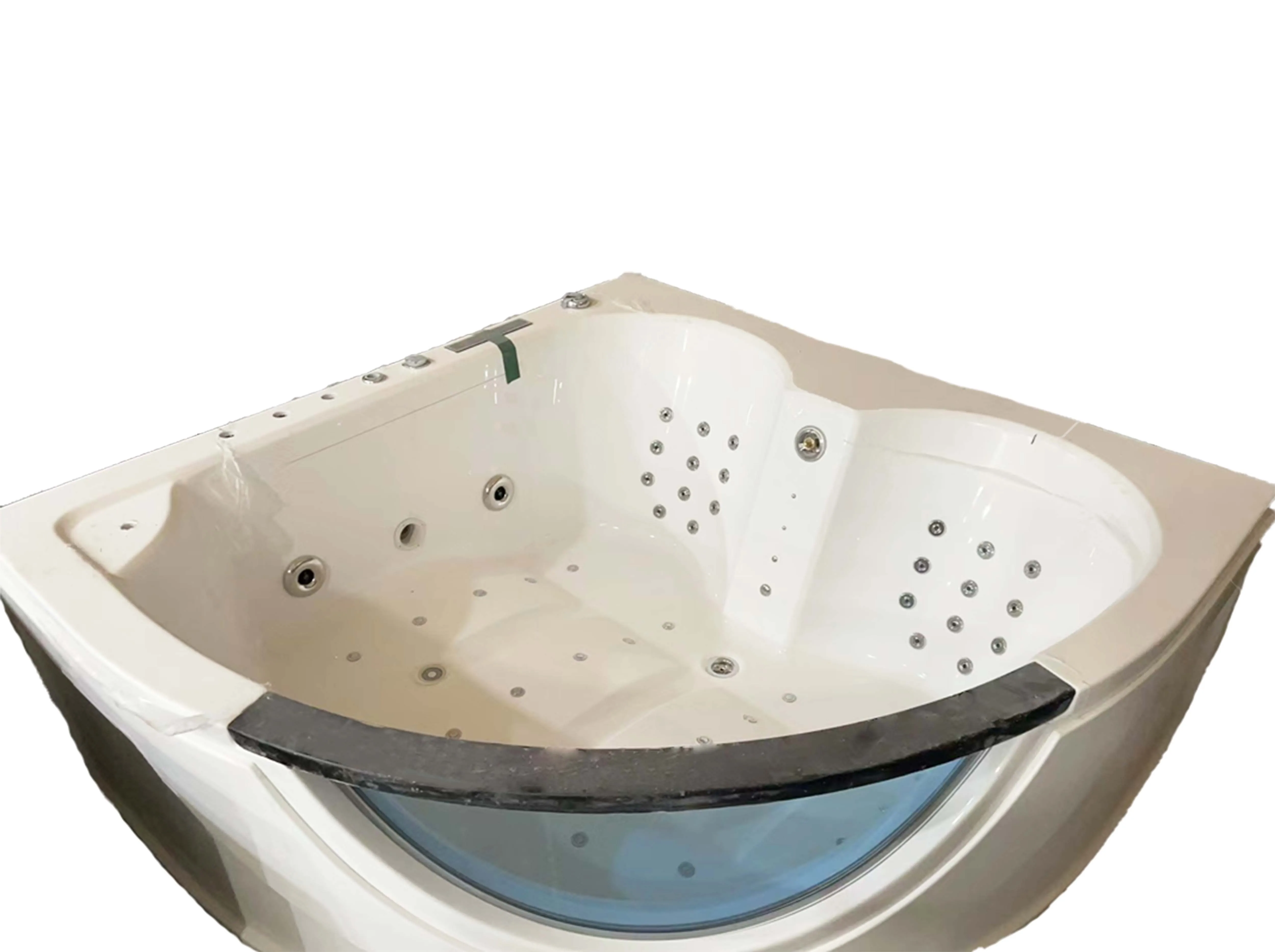 Oem/odm ized 1.5m  Modern Design Triangle Acrylic Whirlpool Corner Soaking Spa Bathtub Multi Functional Acrylic Bathtub