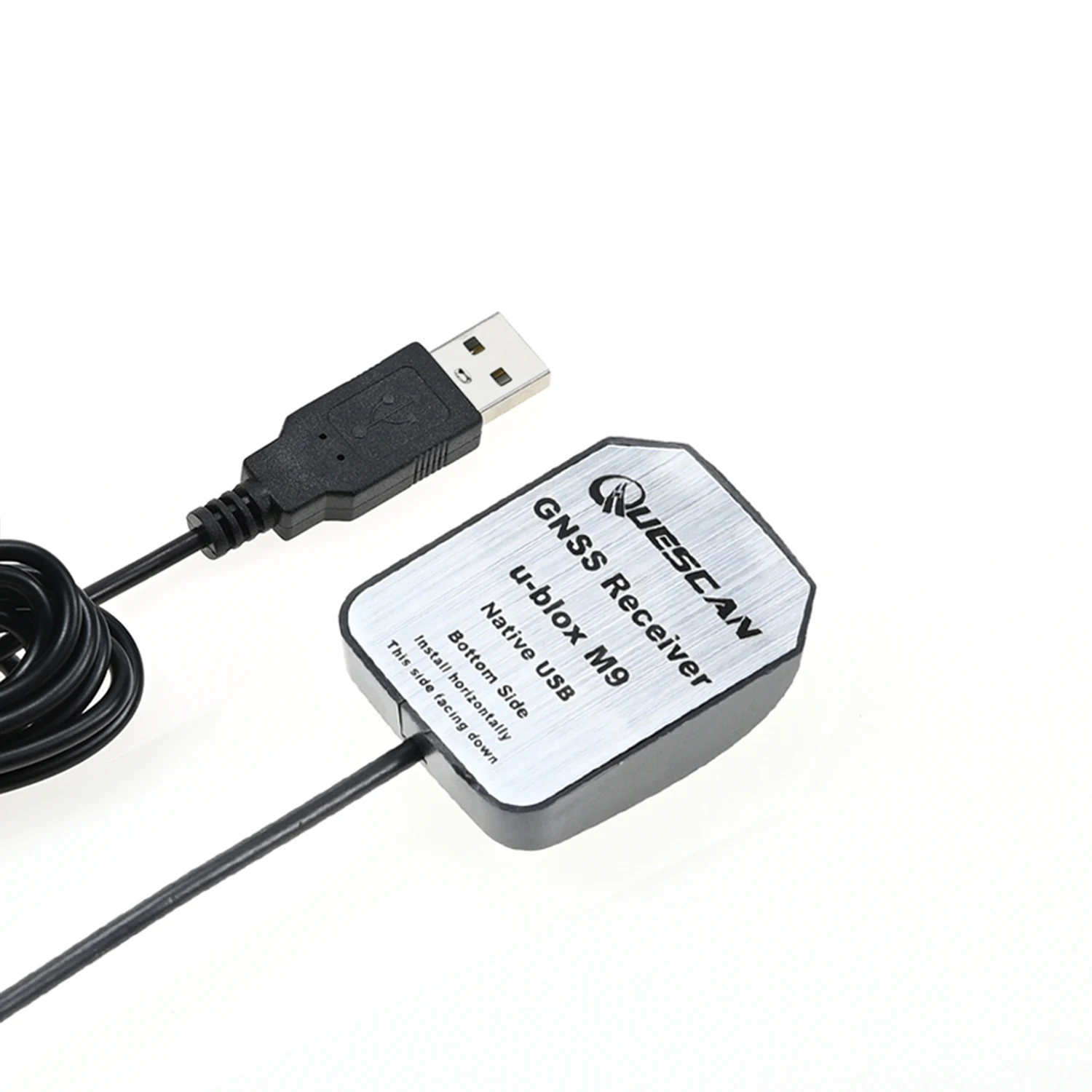 QUESCAN UBX M9 Windows Android USB GPS Antenna Receiver M9N USB-C GPS GLONASS Galileo BeiDou GNSS USB Dongle NMEA RTCM,UBX-M9140