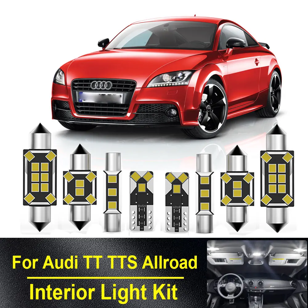

Для Audi TT TTS 8N3 8N9 8J3 8J9 Allroad 4BH 1999-2006 2007 2008 2009 2010 2011 2012 2013 2014 Комплект внутреннего светодиодного освещения автомобиля Canbus