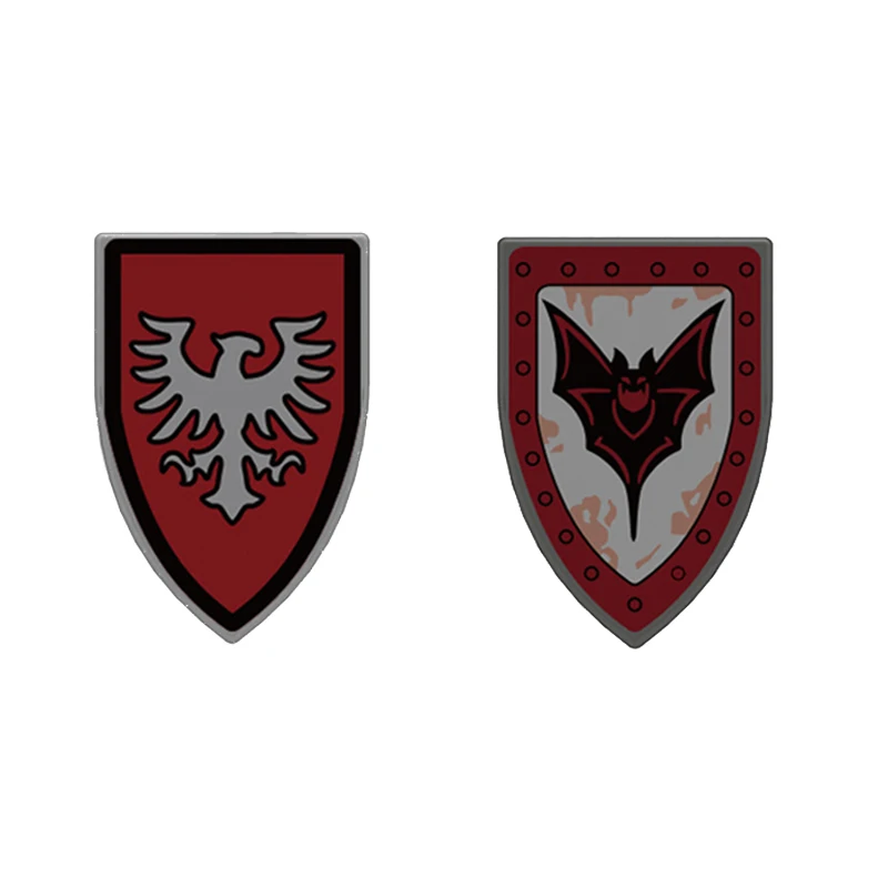 Military Building Blocks Medieval Castle Black Eagle Dragon Shield Solider Figures Gifts Accessories Equipment Shield Armor Toys