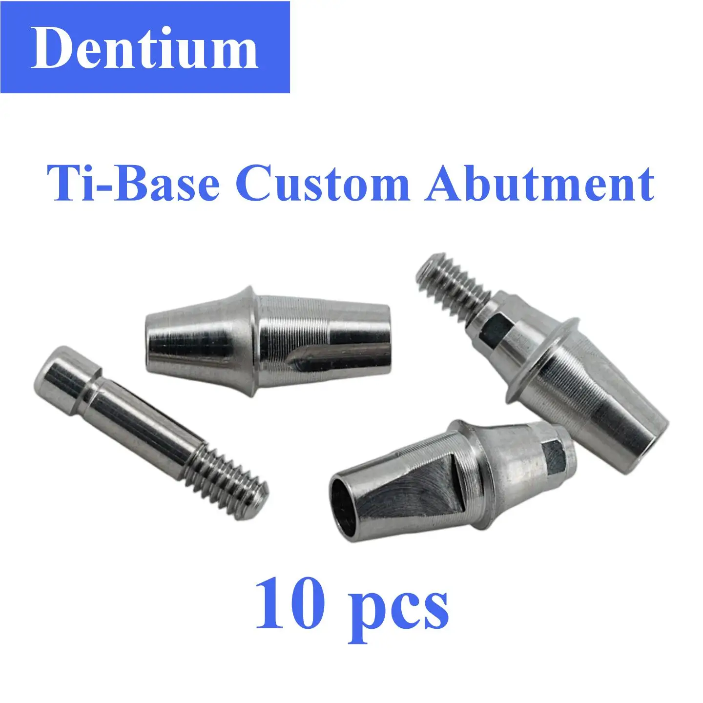 10Pcs Dental Ti-Base Custom Abutment For Dentium Implant System Pure Titanium Screw-Retained Single Crown Restoration Tools Kits