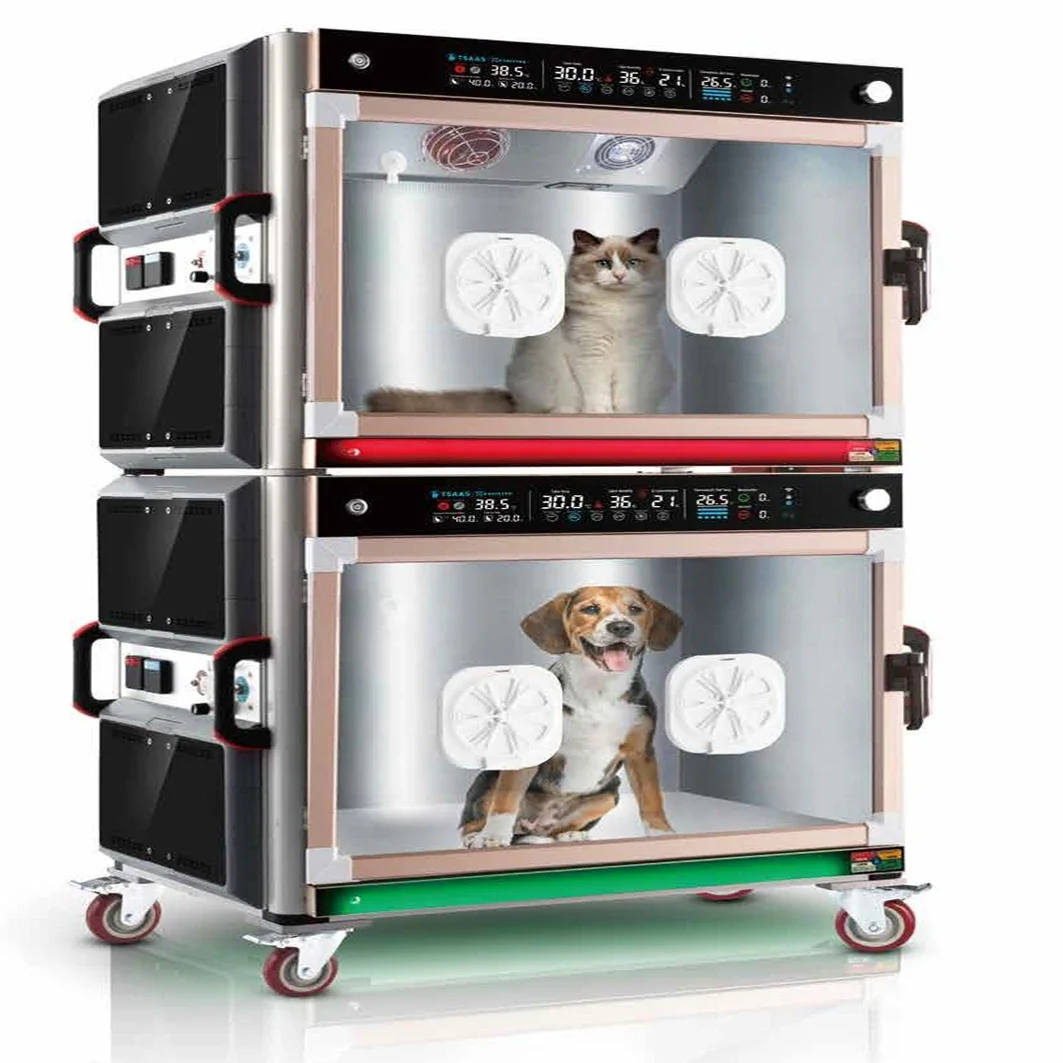 Stainless Steel Pet Incubator Automatic ICU Pet Brooder Dog Incubator Veterinary Pet Incubator