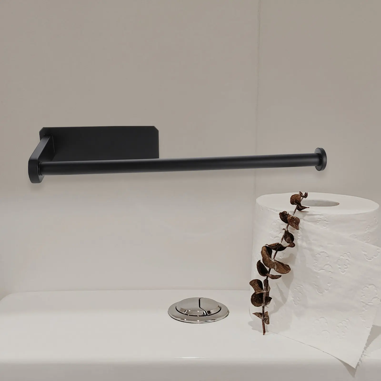 

Wall-Mounted Stainless Steel Paper Towel Holder Roll Organizer Bathroom Kitchen Stylish Modern Look Smooth Edges