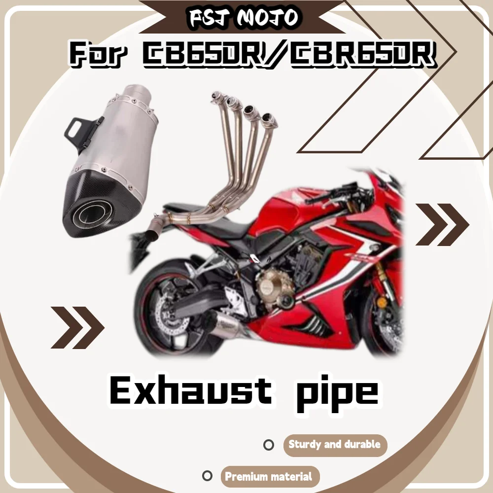 

For CBR650R CB650RF Performance Slip On Exhaust, Reduce Backpressure Deep Throaty Sound Mod Racing Accessories