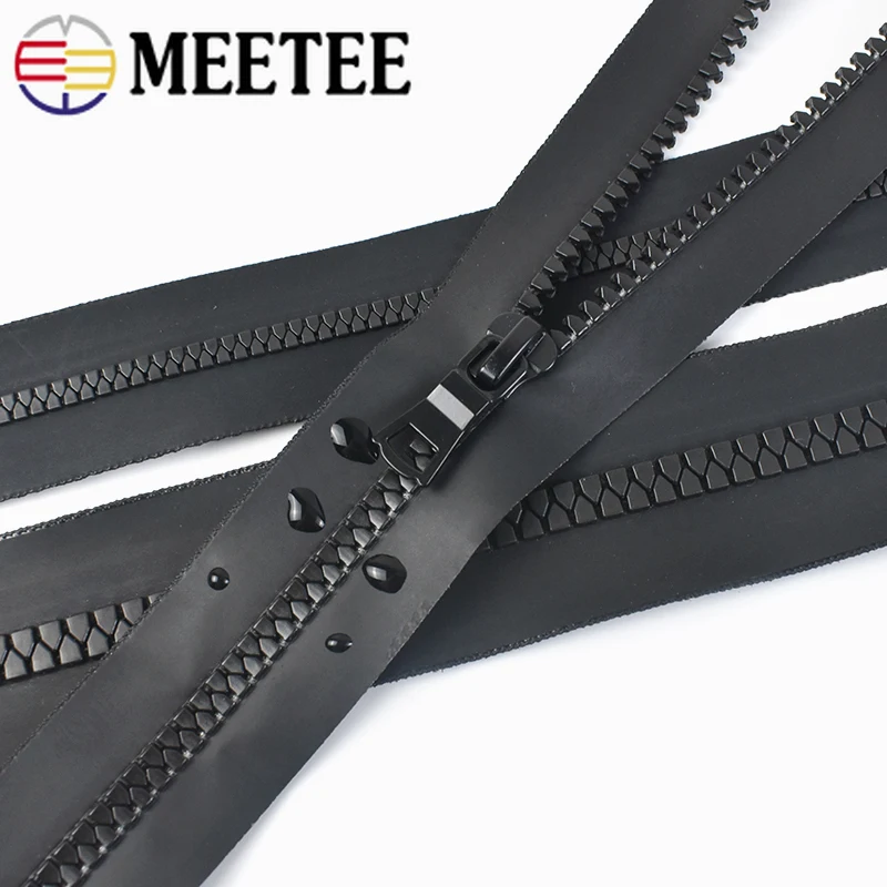 2/4Meter Meetee 3# 5# 8# Resin Waterproof Zipper Coil Zips for Jackets Tent Windproof Coat Zip Repair Kit DIY Sewing Accessories