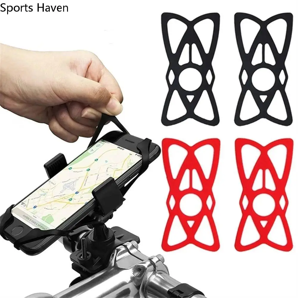 

2 PCS Universal Anti-Slip Bike Phone Holder Silicone Elastic Security Bands Phones Holder