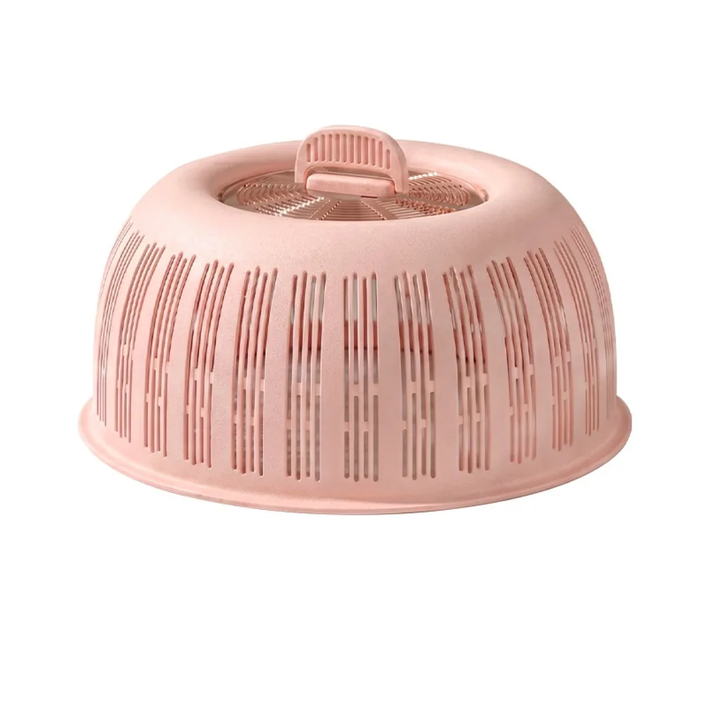 2-in-1 Vegetable Food Cover Breathable Washable Draining Basket Food Protection Anti Fly Mosquito Cover Kitchen Dining Table