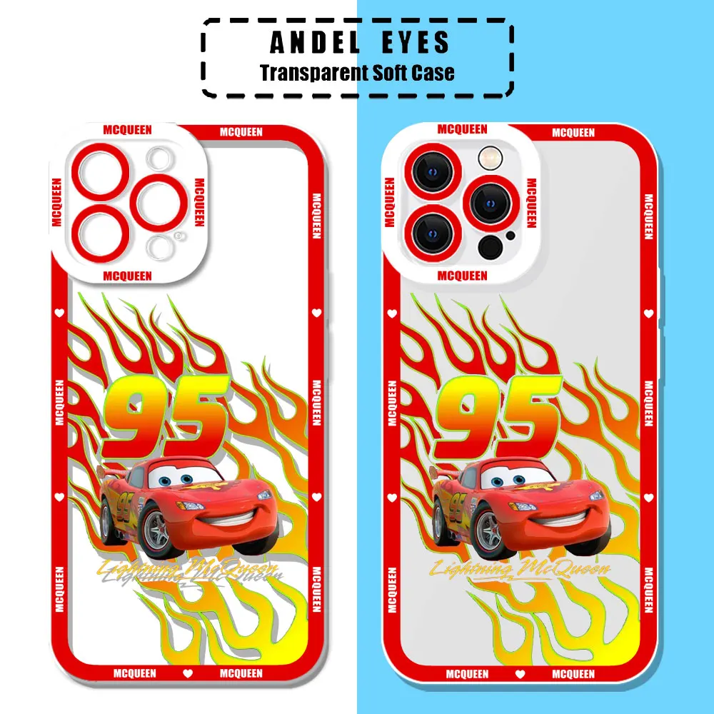 Cars L-Lightning M-McQueen Phone Case For OPPO Reno 11 11F 10 8 8Z 8T 7 7Z 6 6Z 5 5F 4 PRO PLUS Transparent Soft Silicone Cover