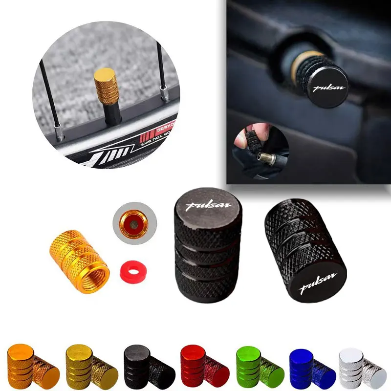 

for Bajaj Pulsar 200 NS 200 RS 200 AS 220 F Pulsar 180 150 Dominar 400 Motorcycle Universal CNC Aluminum Tire Valve Caps