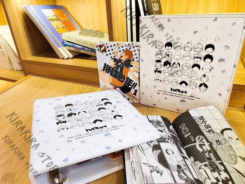 هايكيو!! A5 بطاقة كتاب Sakusa Kiyoomi تأثيري الجلود فضفاضة ورقة الكتب بولي PU s ألبوم صور Kawaii الحلي اكسسوارات