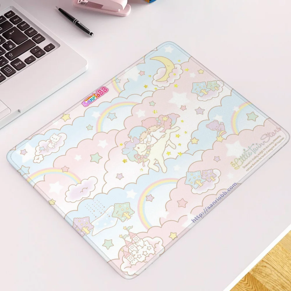 LittleTwinStars Desk Accessories Small Mouse Gamer Girl Keyboard Pad Mousepad Company Game Mats Gaming Mouse Mat Pc Anime Mause