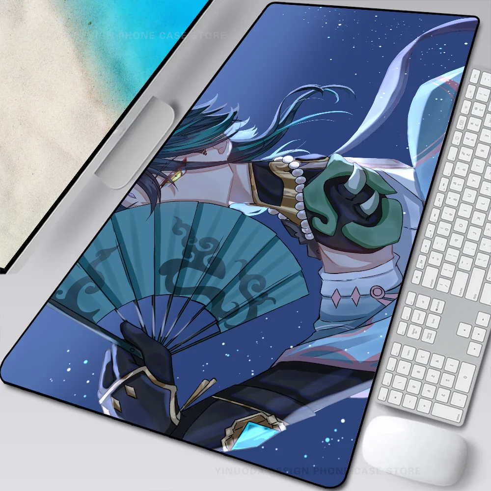 

Xiao Genshin Impact Mousepad Mouse Mat Desk Mat With Pad Gaming Accessories Prime Gaming XXL Keyboard Pad