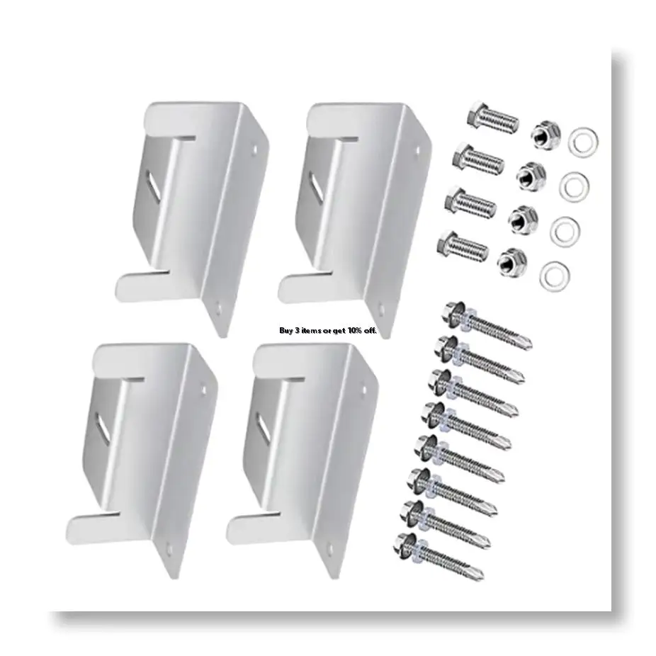 ✼4 Set Solar Panel Mounting Bracket Kits PV Panel Roof Solar Panel Aluminum Mounting Z Type Bracket
