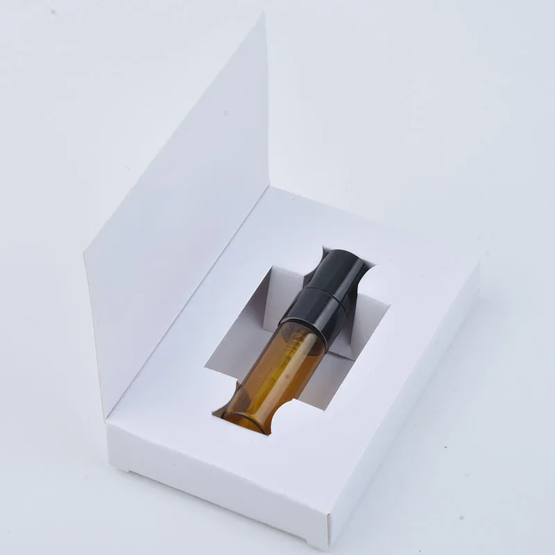 10Pcs/50Pcs/100Pcs 3ml Packaging Boxes Amber Glass Perfume Bottle With Atomizer And Glass Perfume Bottle Customizable LOGO