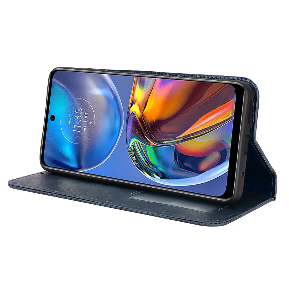 Flip Retro Style Leather Magnetic Closure Phone Cover For Motorola Moto E13 E14 E20 E22 E32 4G Wallet Fall prevention Phone Case image 4