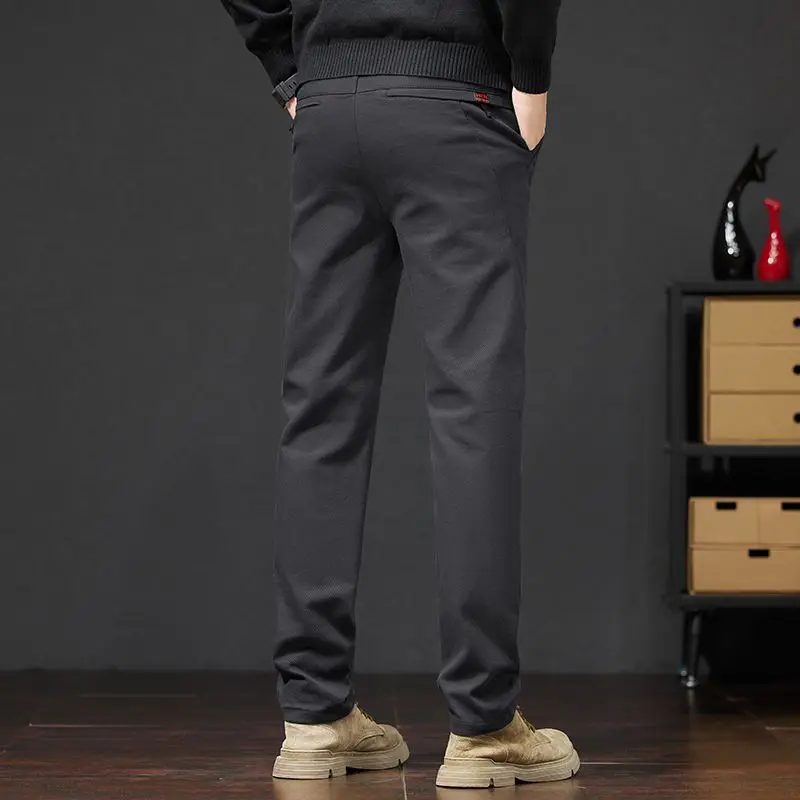 الربيع والصيف سراويل تقليدية جديدة الرجال فضفاضة سليم مستقيم السراويل سراويل تقليدية الشتاء موضة مريحة الاتجاه
