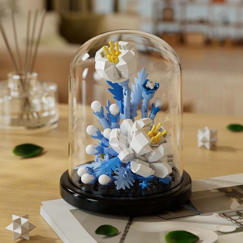 Micro deeltje bouwsteen boeket handgemaakt cadeau, kinderpuzzel speelgoed handgemaakte DIY zonnebloem desktop decoratie ornament