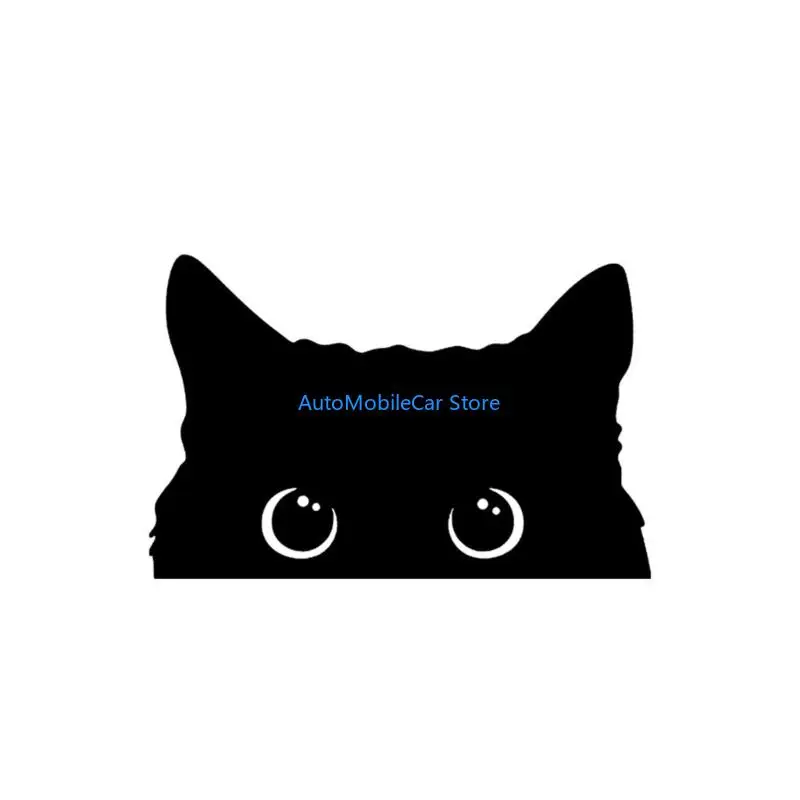 

G8TE Car Exterior Decoration 5.9x3.8in Funny Peeking Cats Sticker for Car Truck