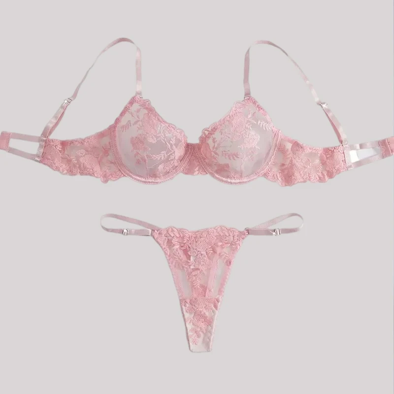 

Toucheart эротическое нижнее белье, трусики, 2 шт., сетчатый комплект с цветочной вышивкой, сбор вместе, чистое желание, прозрачный сексуальный женский интимный бюстгальтер