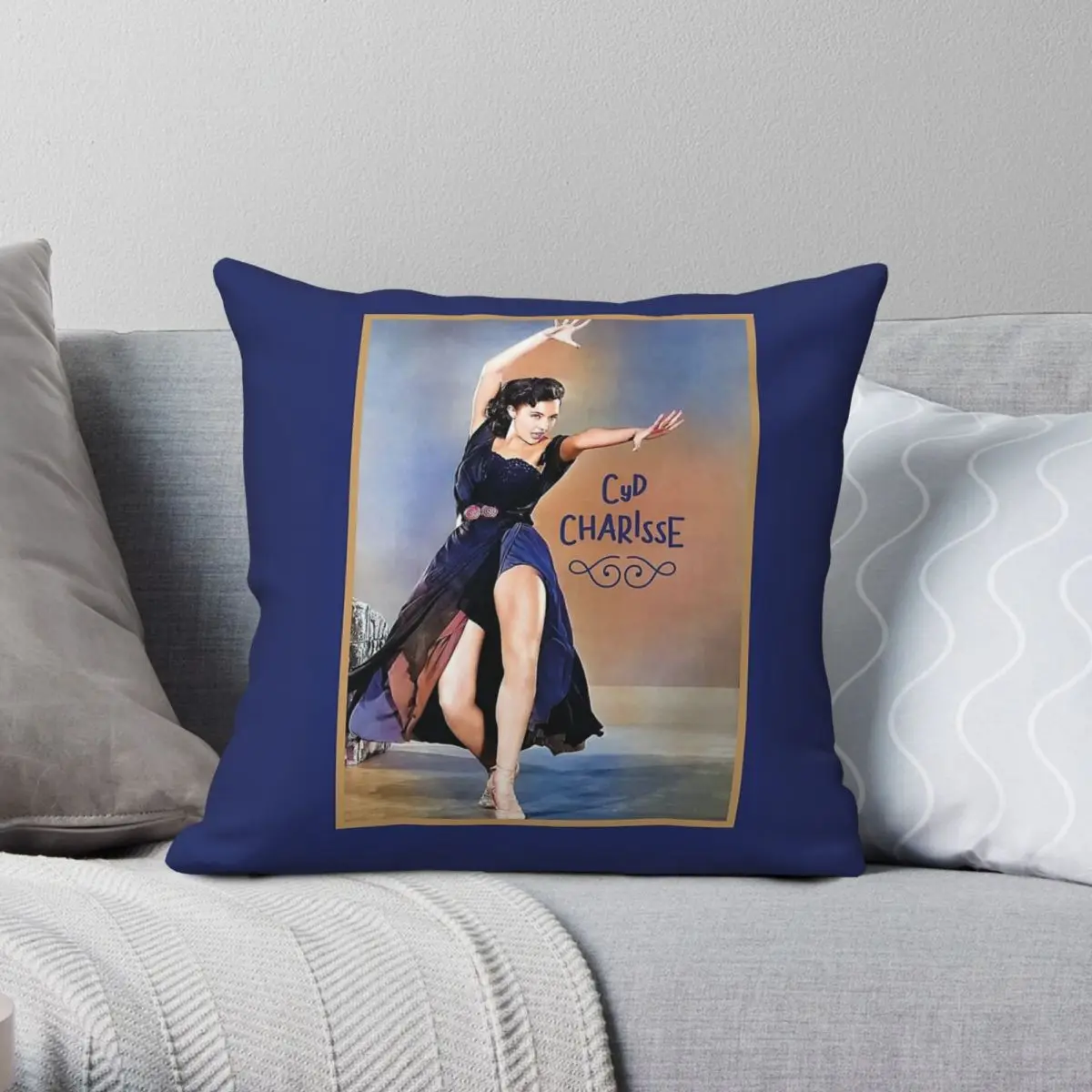 

Наволочка Cyd Charisse Dancer, полиэстер, лен, бархат, креативная декоративная наволочка на молнии, автомобильная подушка, чехол