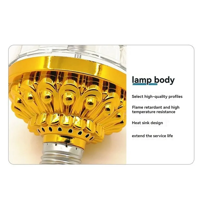 ABKJ-6Pcs Colorful Rotating Magic Ball Lamp E27 RGB Color Rotating Bulb Led Bulbs For Dance Parties DJ Atmosphere Ligh