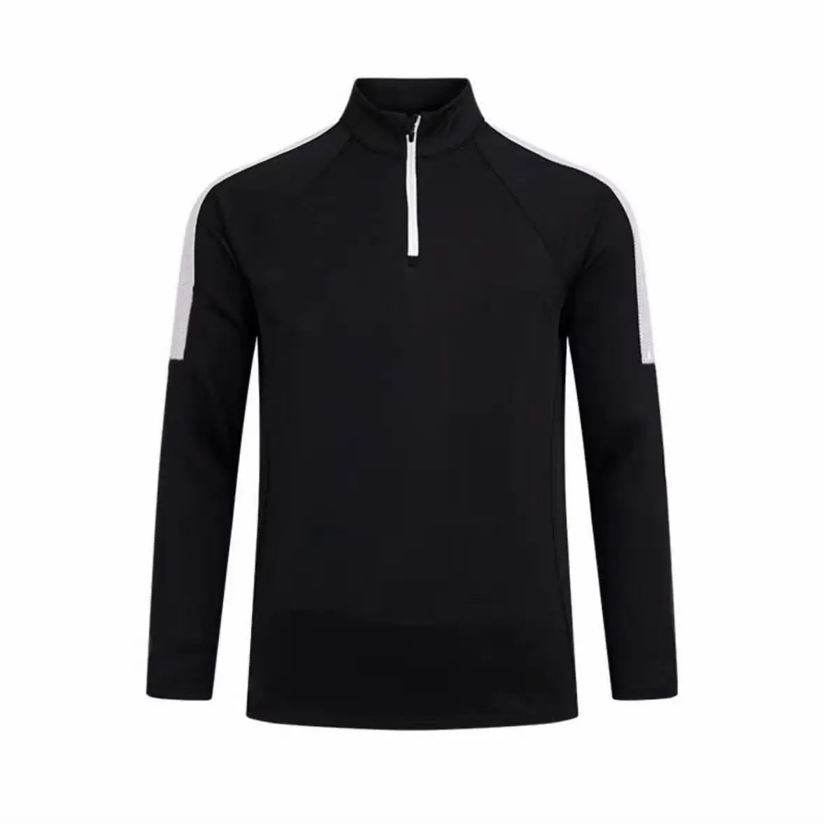 Neues Trendiges Reißverschluss-Rundhals-Langarm-T-Shirt-Design für Herren - Dry-Fit Sport-Oberteil mit Literarischem Charme – Detail 3