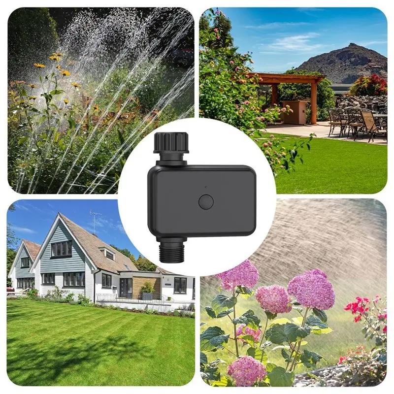 ABVS Programmable Garden Hose Faucet Timer Sprinkler Timer With Hub Rain Delay/Manual/Automatic Drip Irrigation Mode EU