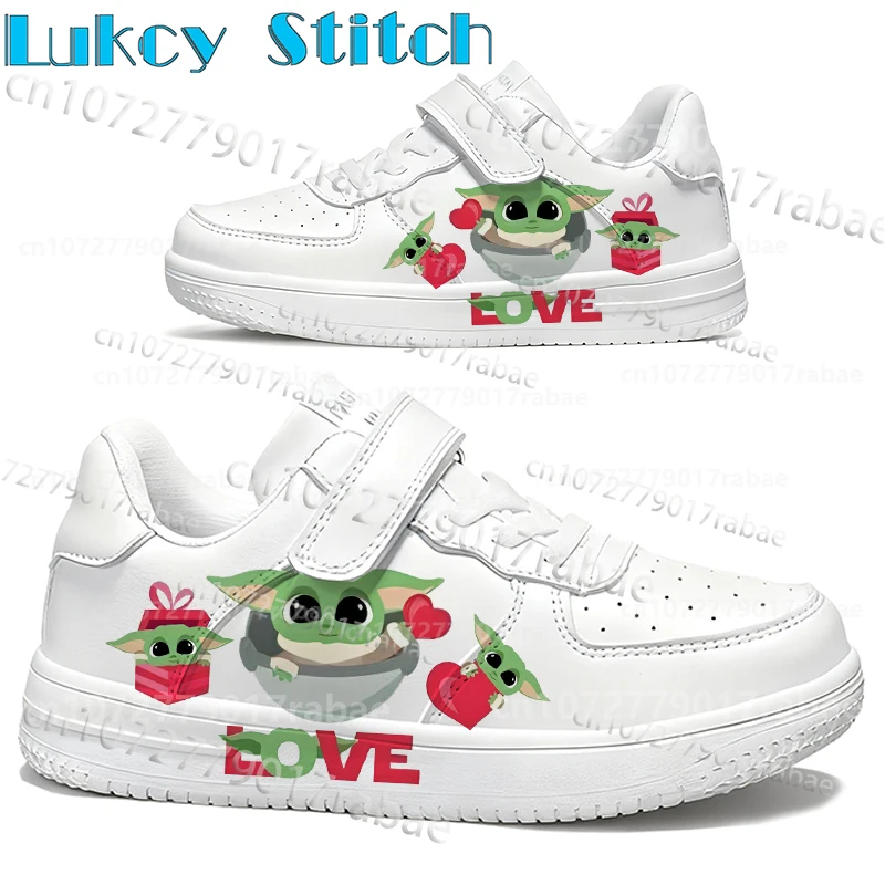 

Горячая новинка 2026: Детские повседневные кроссовки Star Wars Grogu для мальчиков и девочек, модные, простые, нескользящие, на платформе, для школы и повседневной носки