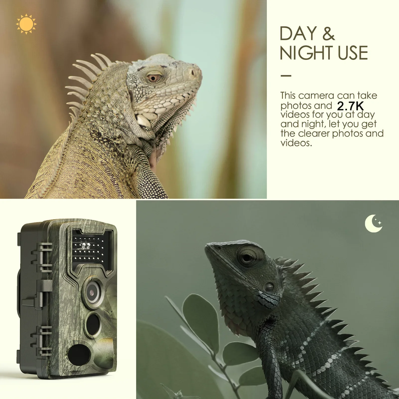 for Outdoor Wildlife Animal Monitoring 58MP Wild Game Trail Camera Photo Traps With 940nm No Glow LEDs