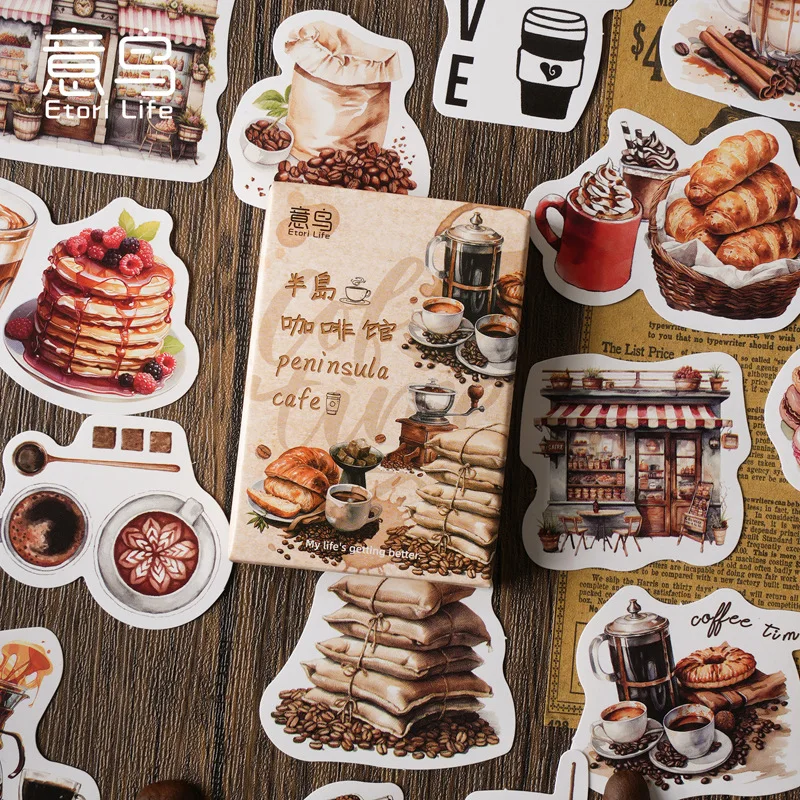 

30 шт./кор., кофейная тема, дневник, ведение журнала, сделай сам, креативная печать, канцелярские наклейки