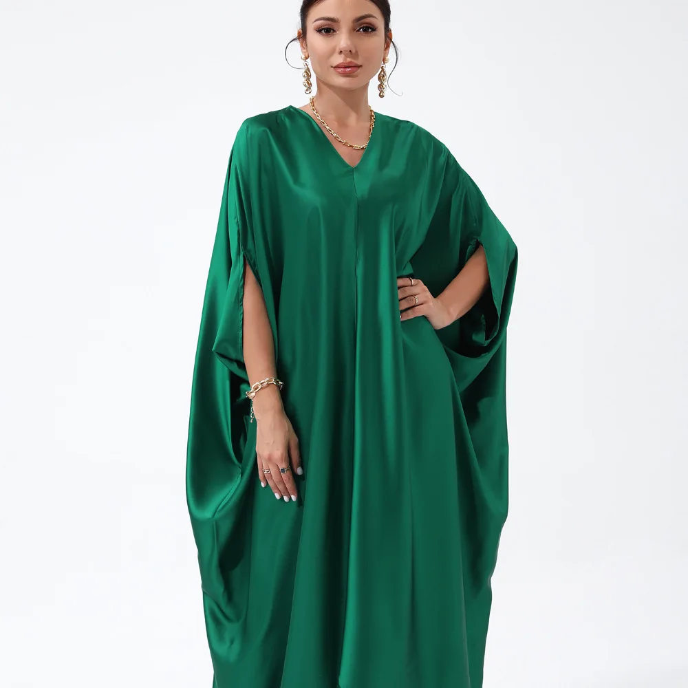 

Arab Long Robe Modest Abaya Summer Women Dresses Loose Jalabiya Ramadan Morocco Dubai Abayas Eid Muslim Vestidos Kaftan Islam