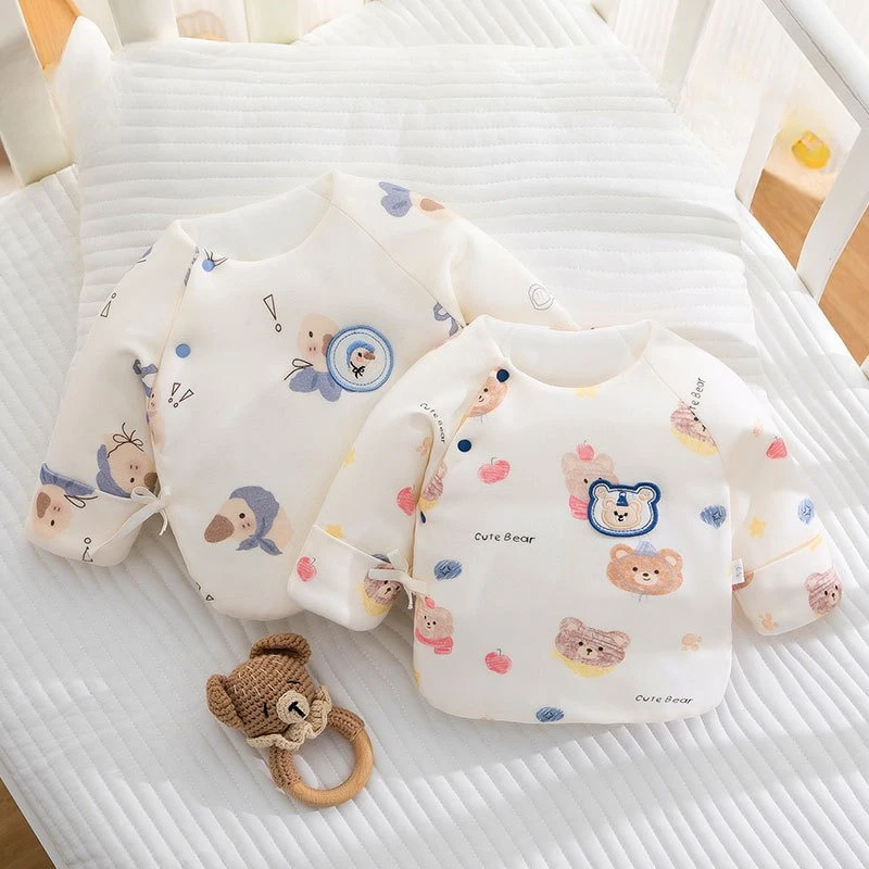 Half Back Baby Winter Long Sleeve Boneless Top Comfortable and Breathable Baby Children's Clothing