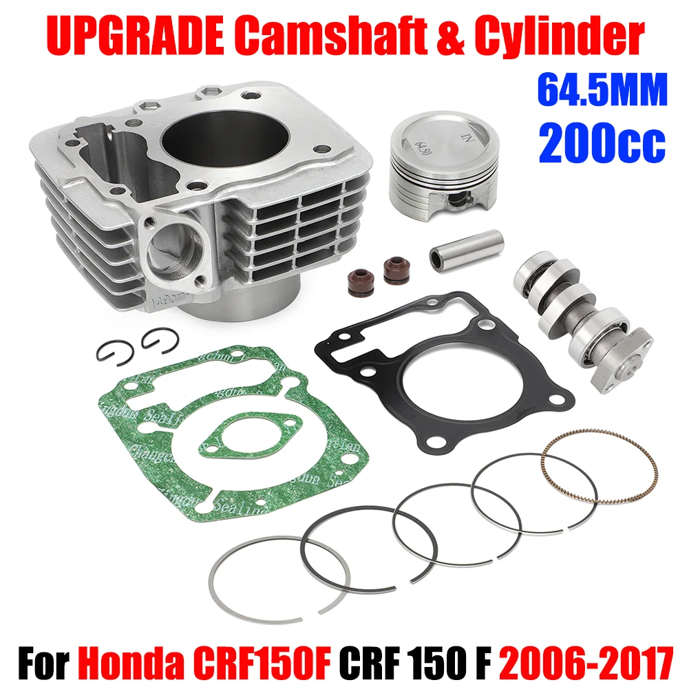 

Motorcycle Cylinder Kit For HONDA CRF150F CRF 150 F UPGRADE Camshaft 64.5MM BIG BORE Cylinder Piston Kit