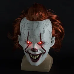 Halloween Mask Luminescent Stephen King's It Mask Pennywise Horror Clown Joker Mask Clown Mask Halloween Cosplay Costume Props