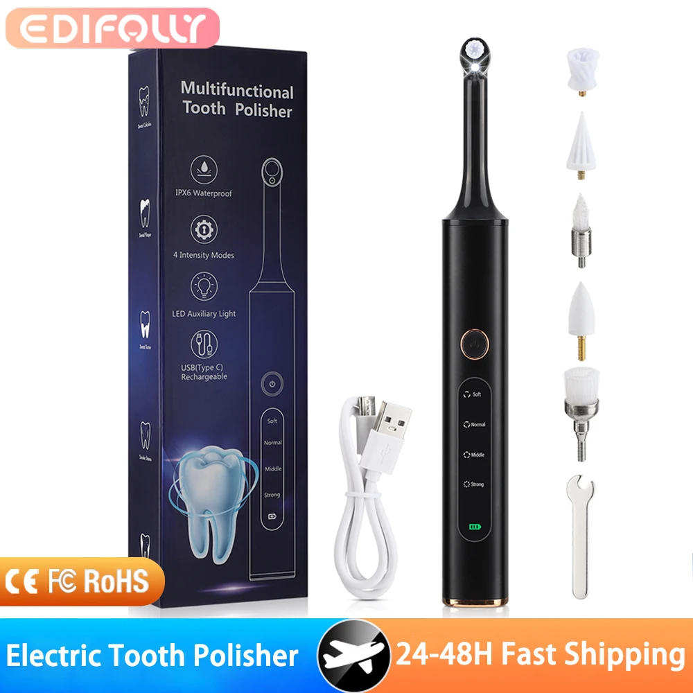 

Electric Tooth Polisher 4 Modes Dental Tartar Remover Plaque Stains Cleaning Teeth Whitening Cleaner Tool Calculus Removal